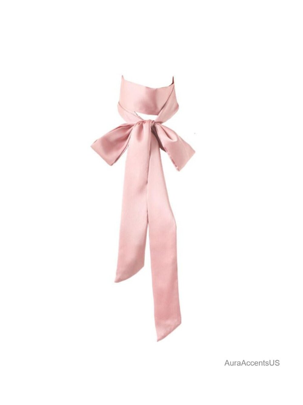 Satin Skinny Scarf Long Neckerchief Ribbon Tie Waist Belt for Women